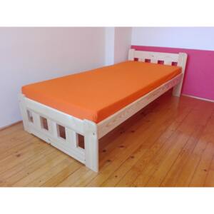- VYVÝŠENÁ borovicová postel NIKI (90 x 200)