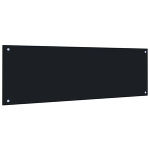 Kuchyňský panel černý 120 x 40 cm tvrzené sklo