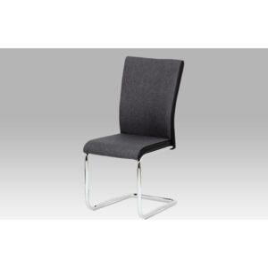 Autronic Jídelní židle HC-369 GRBK2 - šedá látka + černá koženka