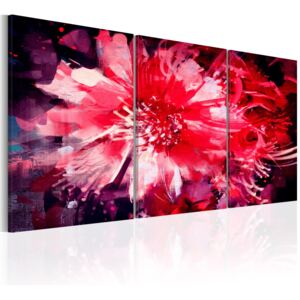 Obraz Malovaný květ + háčky a hřebíčky ZDARMA Velikost (šířka x výška): 120x60 cm