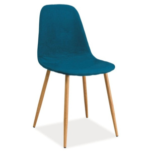 Jídelní čalouněná židle v tmavě tyrkysové barvě KN193