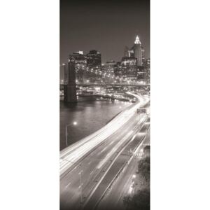 Postershop Fototapeta: Černobílý Brooklyn Bridge (1) - 211x91 cm
