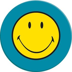 Talíř Zak Designs Smiley mělký modrý plast 25 cm