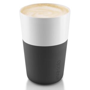 EVA SOLO Termohrnky na café latte 360 ml 2 kusy karbonově černé