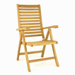D40742 Dřevěná polohovatelná židle DIVERO - týkové dřevo