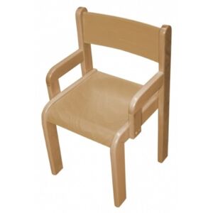 Dětská židle buková s područkami NZ80P - 3D3871