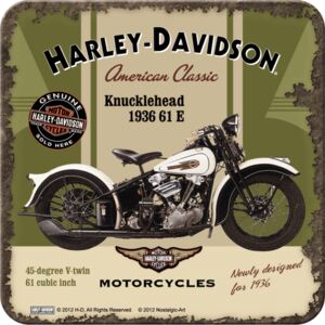 Nostalgic Art Sada podtácků 2 - Harley-Davidson Knucklehead 9x9 cm