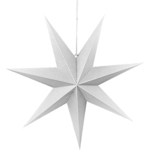 LATERNA MAGICA Papírová dekorační hvězda 60 cm - stříbrná/bílá