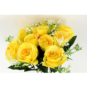 Autronic Růže, puget, brava žlutá. Květina umělá. KU4140