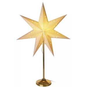 Dekorativní vánoční svícen s papírovou hvězdou, 1xE14, 45x67cm, zlatá