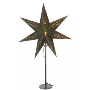 Dekorativní vánoční svícen s papírovou hvězdou, 1xE14, 45x67cm, zelený