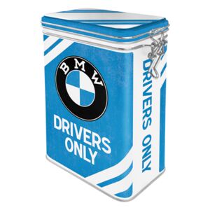 Nostalgic Art Plechová dóza s klipem - BMW Drivers Only 1,3l