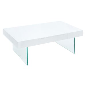 Demsa home Konferenční stolek Tiglo, 110 cm, bílý, sklo