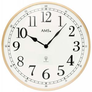 Rádiem řízené kovové designové hodiny AMS 5607