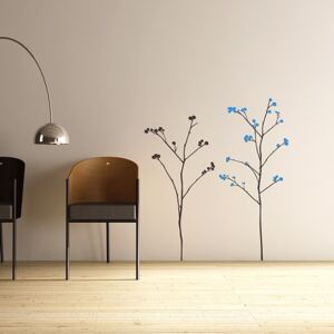 Suché květy - samolepka na zeď