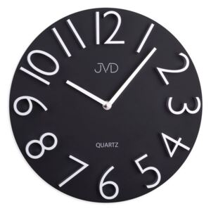 Dřevěné luxusní designové černé hodiny JVD HB22.1 (HB22.1 z materiálu MDF)