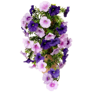 Umělá květina Petunia fialová, 40 cm
