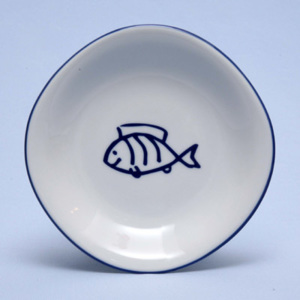 Porcelán - Talíř polohluboký - rybka