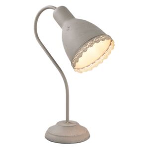 Šedá stolní lampa Clayre & Eef, výška 38 cm