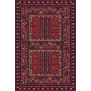 Vopi | Kusový koberec Solid 14CPC - 80 x 150 cm, vínový