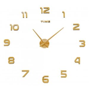 TZB Nástěnné hodiny DIY NEPRI 65 - 130 cm - zlaté 3D