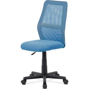 Autronic Dětská židle, potah modrá látka, síťovina MESH a ekokůže, výškově nastavitelná KA-Z101 BLUE