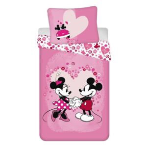 Povlečení Mickey a Minnie Love micro Polyester - mikrovlákno, 140/200, 70/90 cm