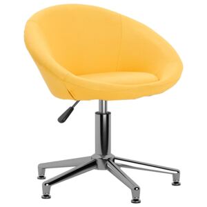 Otočná kancelářská židle žlutá textil