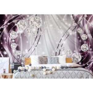 Fototapeta - Luxury Ornamental Design Diamonds Purple Vliesová tapeta - 624x219 cm