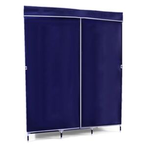Textilní šatní skříň MAX 135x45x175 cm modrá