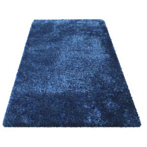 Moderní koberec SHAGGY MERLIN - tmavě modrý