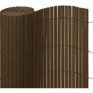 Clona na plot - imitace bambusu - 100x400 cm hnědá