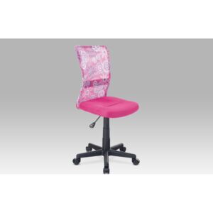 Artium Kancelářská židle, růžová mesh, plastový kříž, síťovina motiv. - KA-2325 PINK