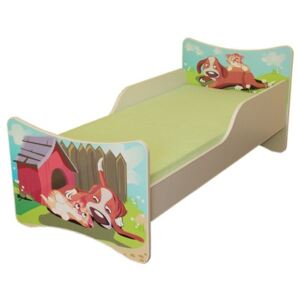 Dětská postel 160x80 cm - PEJSEK A KOČIČKA