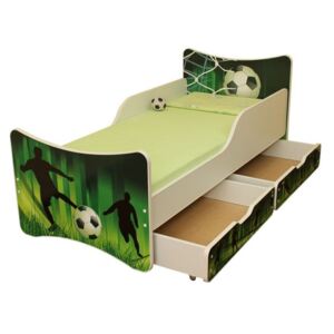 Dětská postel se šuplíkem 180x90 cm - FOTBAL