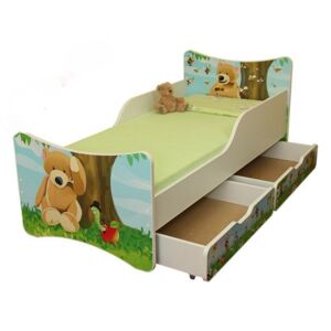 Dětská postel se šuplíkem 180x80 cm - MEDVÍDEK