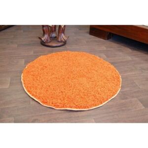 MAXMAX Kulatý koberec SHAGGY ORANGE oranžová