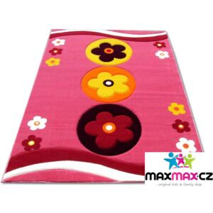 MAXMAX Dětský koberec FLOWER - pink