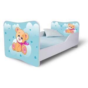 Dětská postel MEDVÍDEK modrý 180x80 cm + matrace ZDARMA
