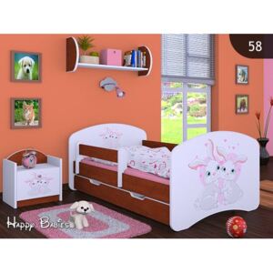 Dětská postel se šuplíkem 180x90cm ZAJÍČCI - kalvados