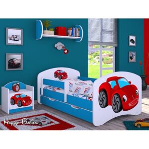 Dětská postel se šuplíkem 180x90cm RED CAR - modrá