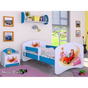 Dětská postel bez šuplíku 160x80cm ZPÍVAJÍCÍ AUTO - modrá