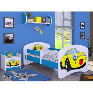 Dětská postel bez šuplíku 160x80cm SMILE CAR - modrá