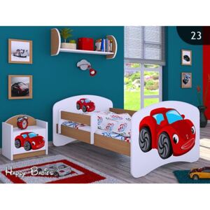 Dětská postel bez šuplíku 160x80cm RED CAR - buk