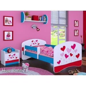 Dětská postel bez šuplíku 160x80cm LOVE - modrá
