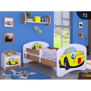 Dětská postel bez šuplíku 160x80cm SMILE CAR - buk