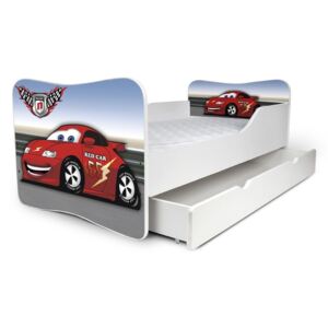 Dětská postel se šuplíkem RED CAR 1 180x80 cm + matrace ZDARMA