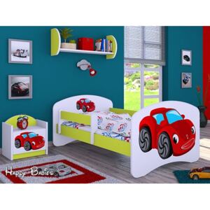 Dětská postel bez šuplíku 180x90cm RED CAR - zelená