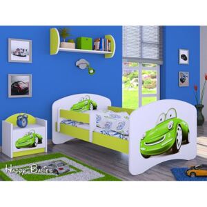 Dětská postel bez šuplíku 180x90cm ZELENÉ AUTO - zelená
