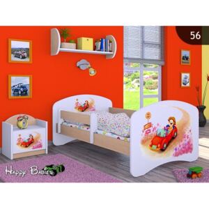 Dětská postel bez šuplíku 180x90cm ZPÍVAJÍCÍ AUTO - světlá hruška